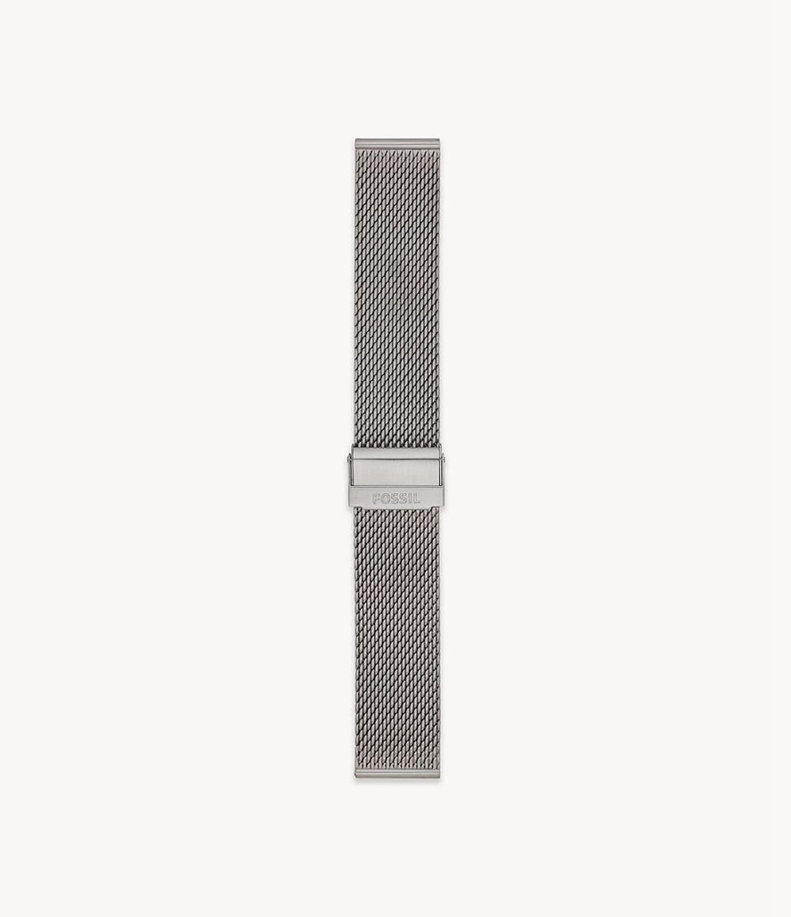 Fossil 22mm Stainless Steel Mesh Urremme Herre Grå | RNZQOV-421