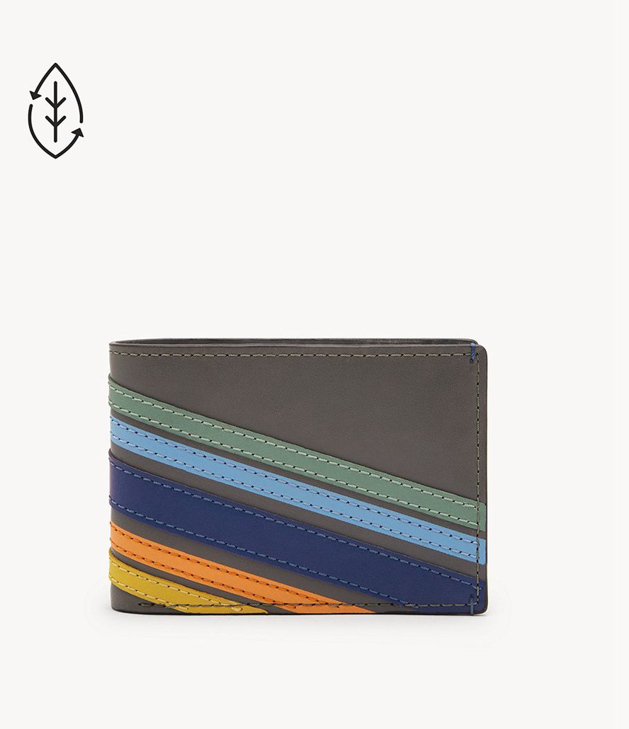 Fossil Bronson Front Bifold Tegnebog Herre Grå | NCPDAM-315