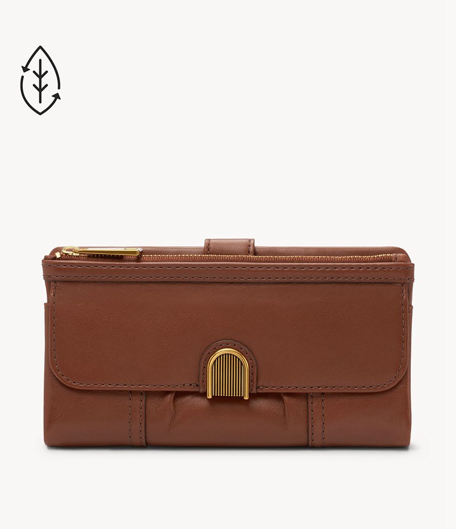 Fossil Cora Clutch Taske Dame Brune | VKSHUT-679