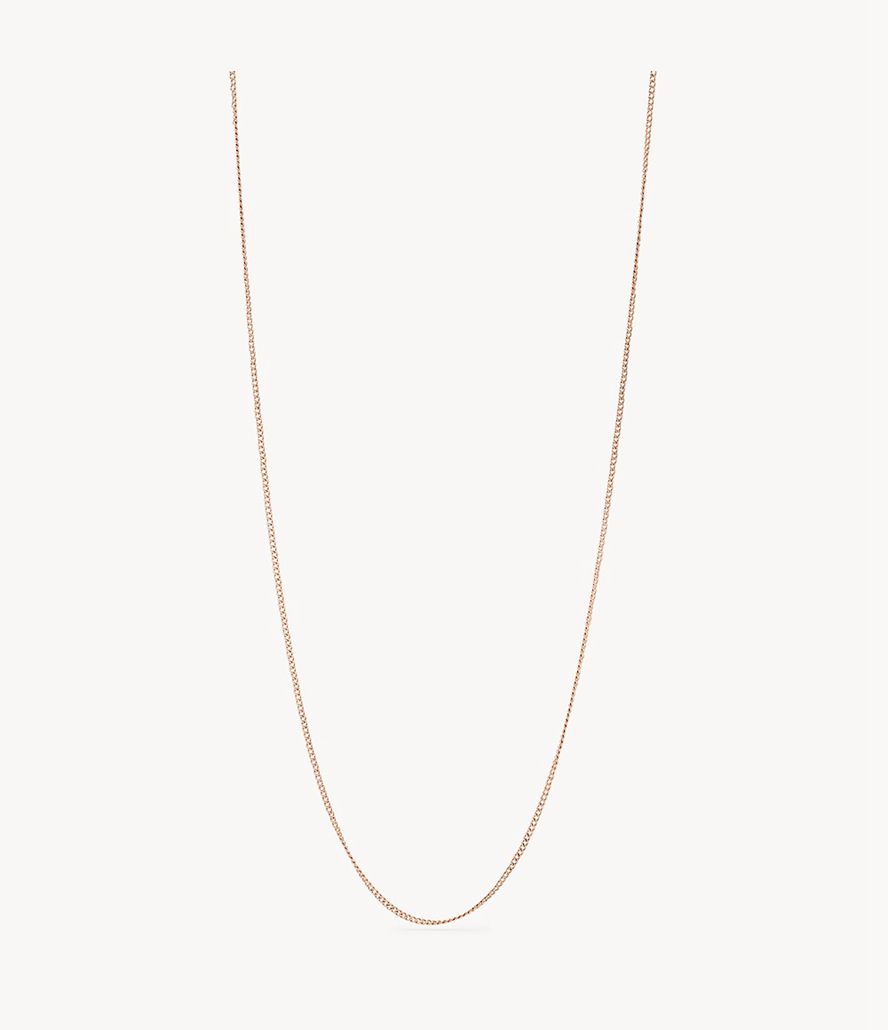 Fossil Corra Oh So Charming Kort Tone Stainless Steel Chain Halskæder Dame Lyserød Guld | FJDMHX-298