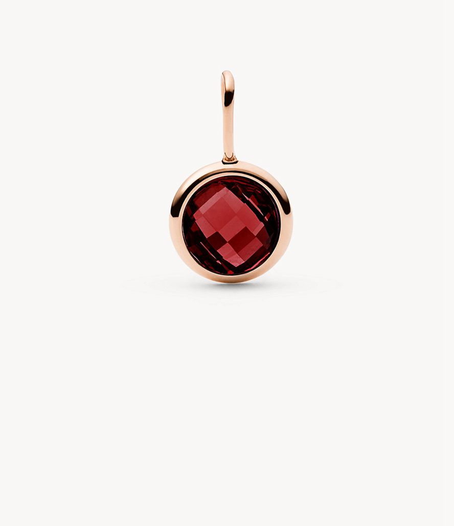 Fossil Corra Oh Soing Garnet Birthstone Charms Dame Lyserød Guld | AQCIWB-192