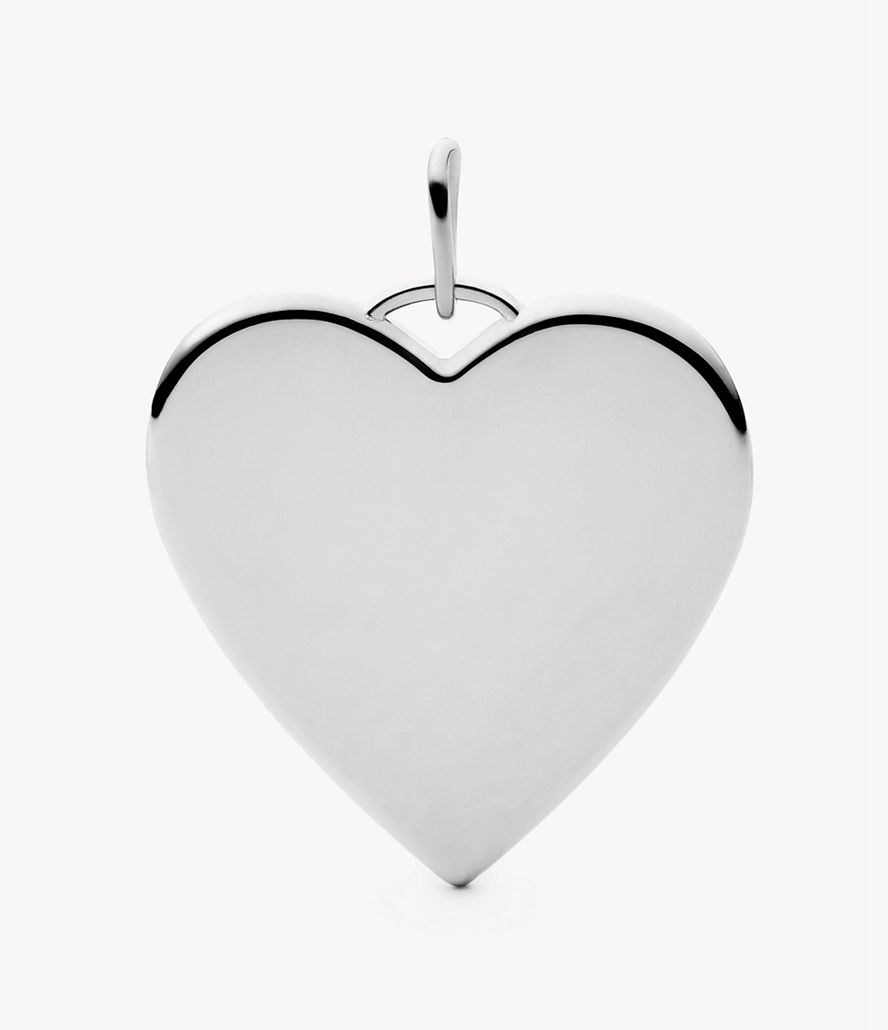 Fossil Corra Oh Soing Stainless Steel Heart Charms Dame Sølv | AIFZYO-517