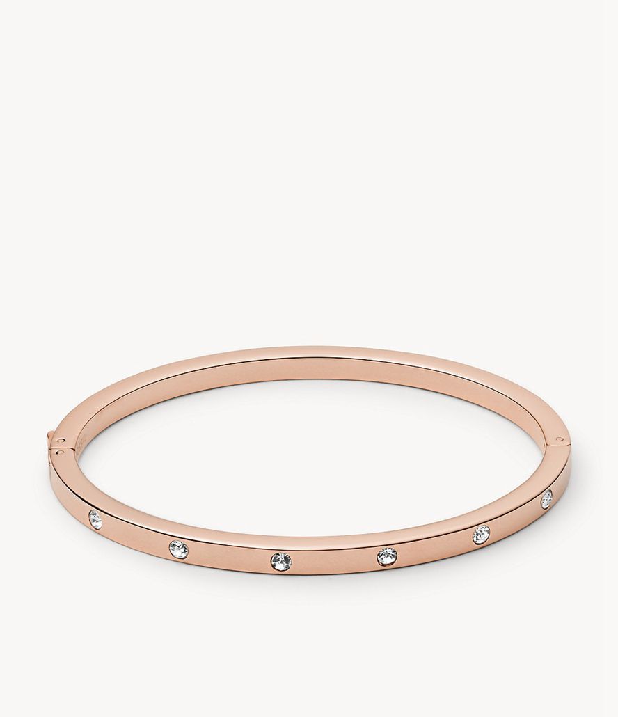 Fossil Dainty Dot Bangle- Rose Armbånd Dame Lyserød Guld | ISZLOV-643