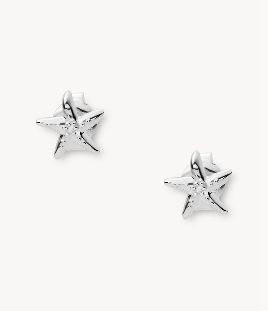 Fossil Elliott Sea Stars Sterling Stud Øreringe Dame Sølv | FAQVUN-103