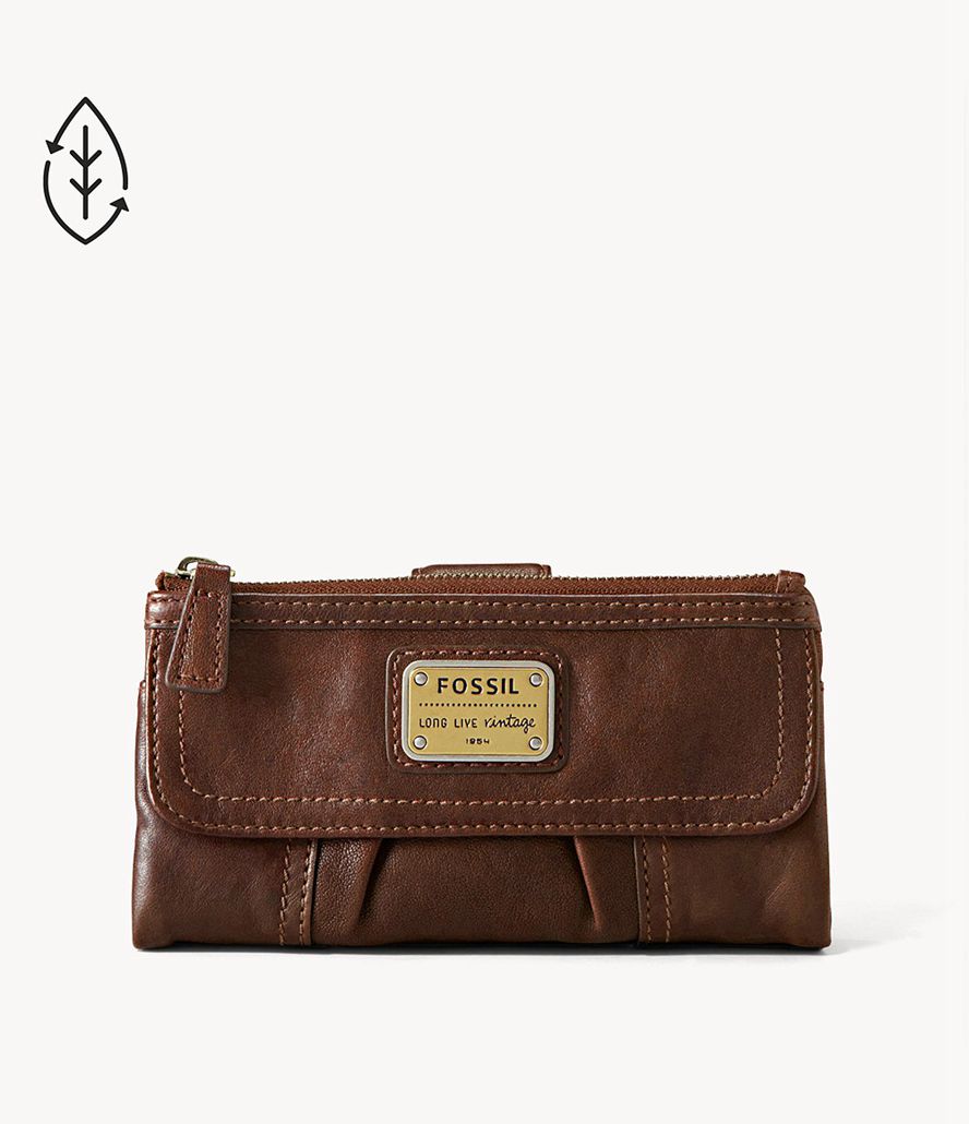 Fossil Emory Clutch Taske Dame Brune | RFKYQP-012