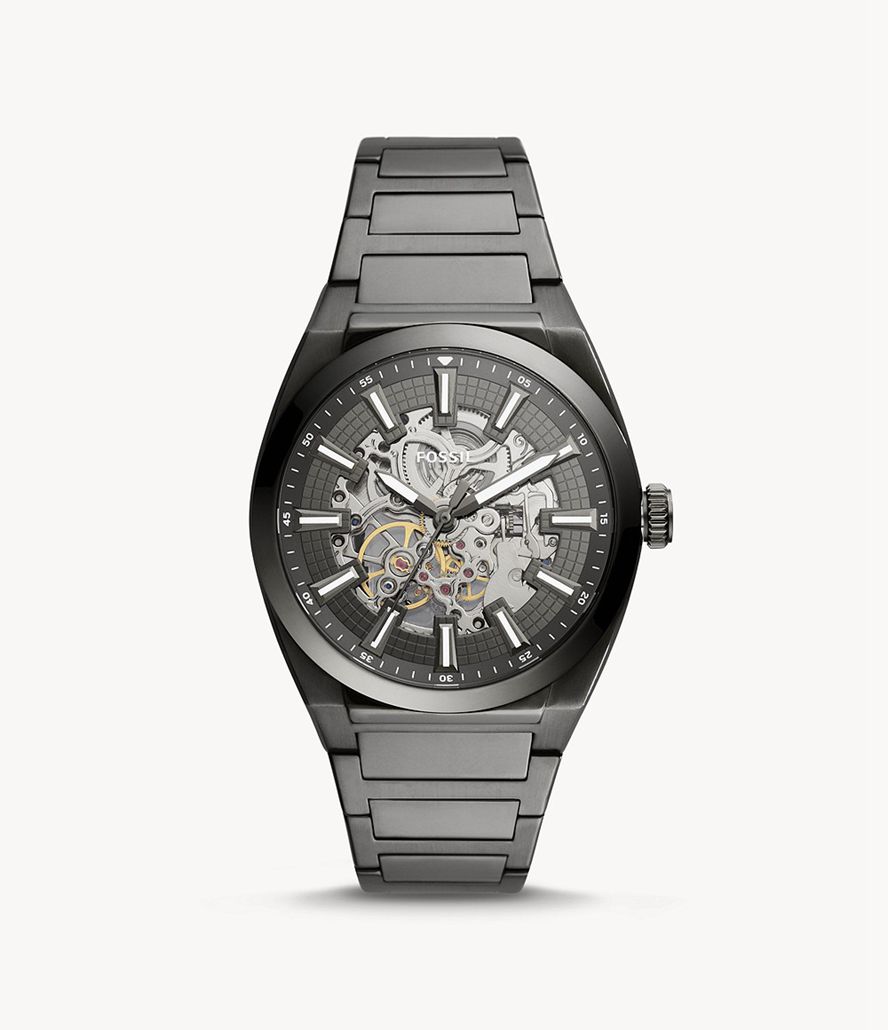 Fossil Everett Automatisk Stainless Steel Ure Herre Grå | NOBDGY-675