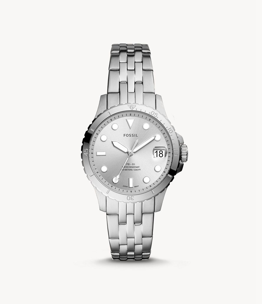 Fossil Fb-01 Three-Hand Date Stainless Steel Ure Dame Sølv | HWPIGT-896