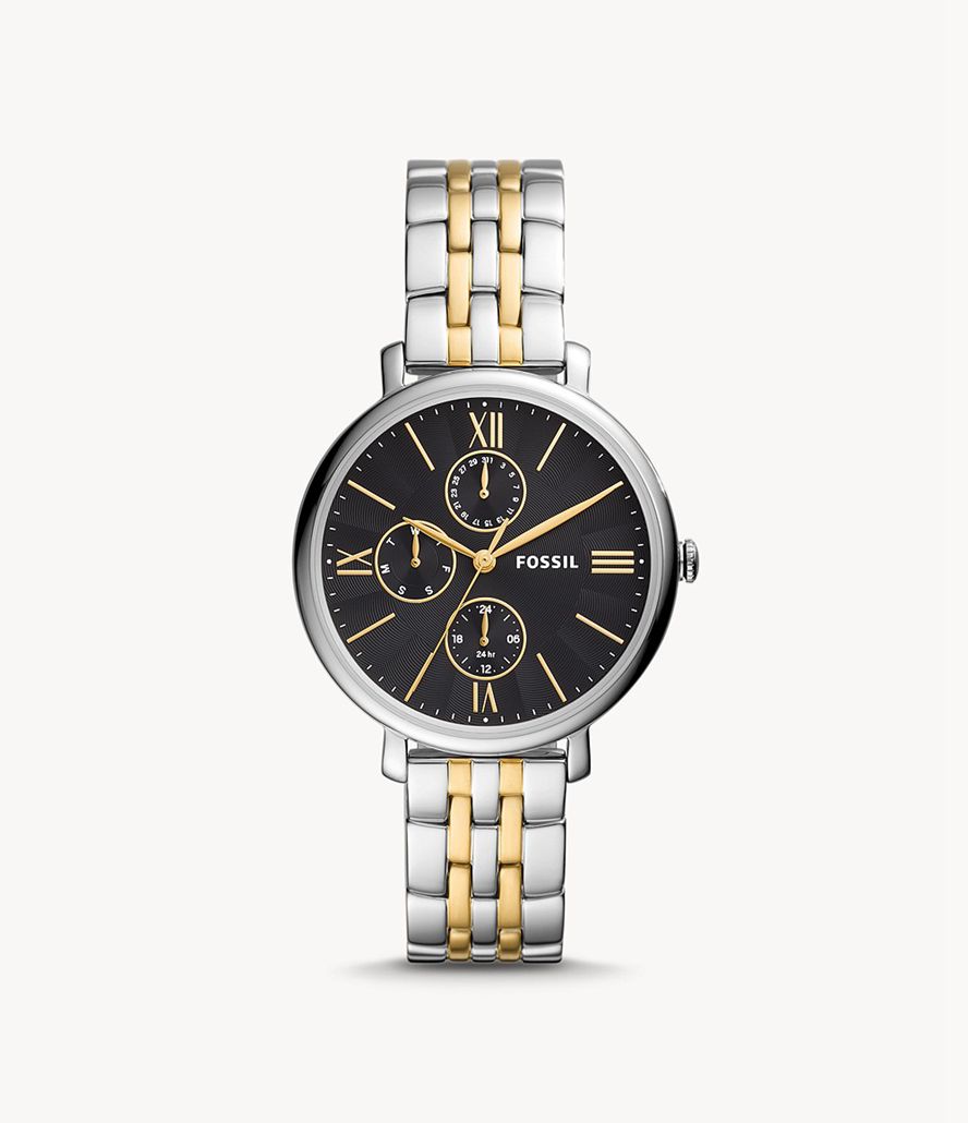 Fossil Jacqueline Multifunktion Two-Tone Stainless Steel Ure Dame Sølv | SQUYWC-321