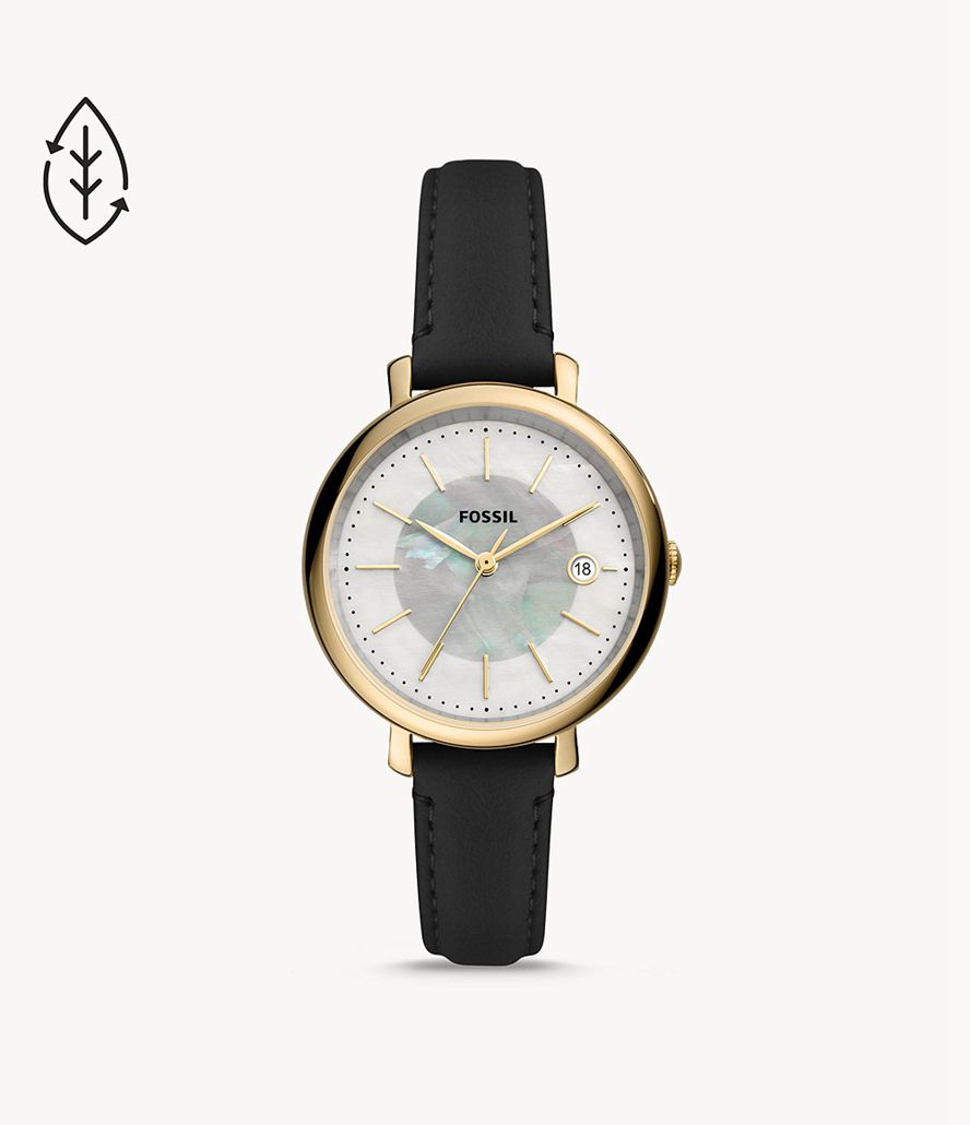 Fossil Jacqueline Solar-Powered Eco Læder Ure Dame Guld | KIADCB-704