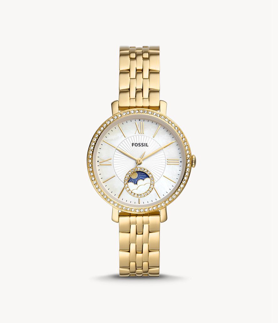 Fossil Jacqueline Sun Moon Multifunktion Stainless Steel Ure Dame Guld | MZCJDQ-670