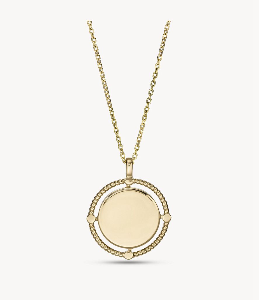 Fossil Lane Stainless Steel Pendant Halskæder Dame Guld | BAPNZQ-930