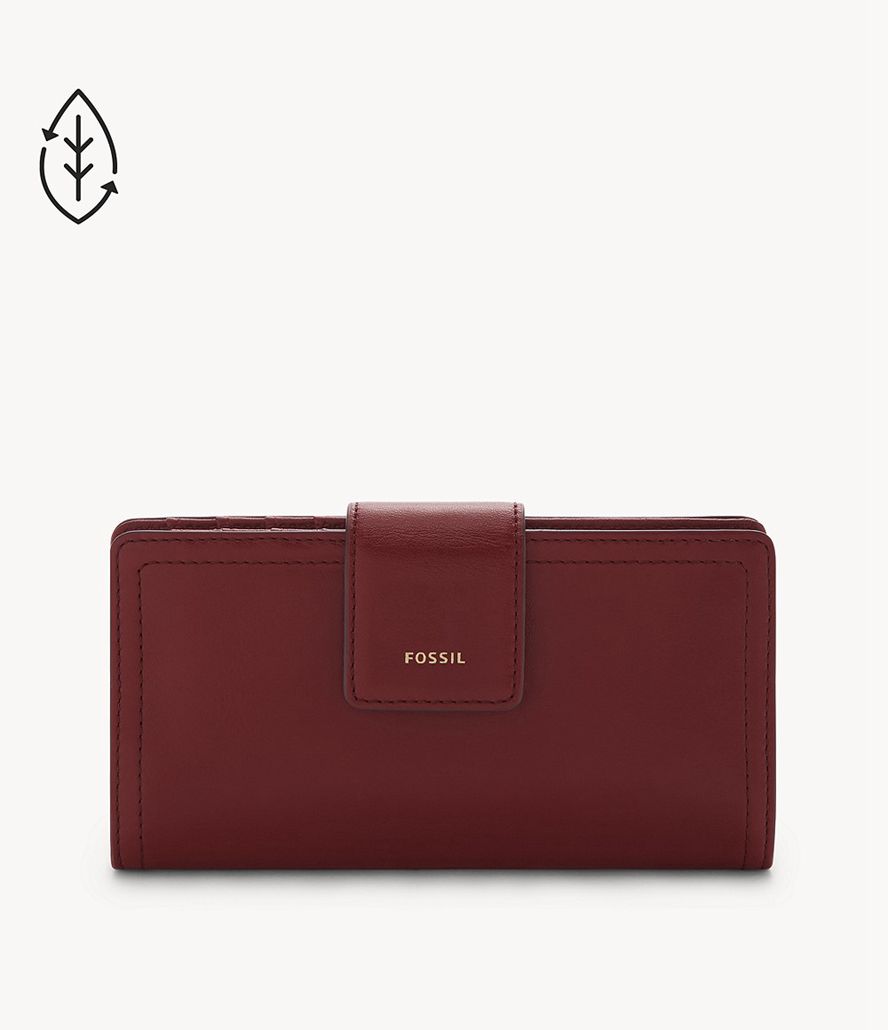 Fossil Logan Rfid Tab Clutch Taske Dame Bordeaux | EVRZKF-826