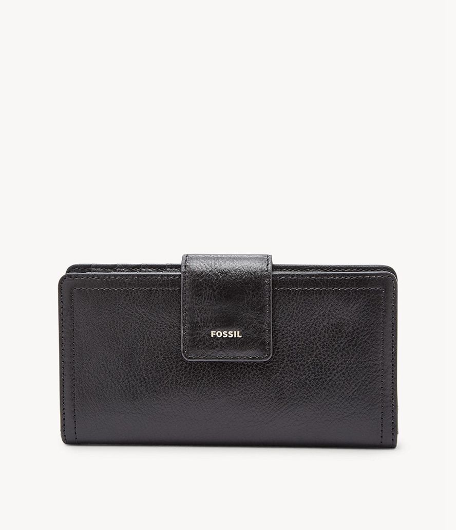 Fossil Logan Rfid Tab Clutch Taske Dame Sort | ISCTMY-473