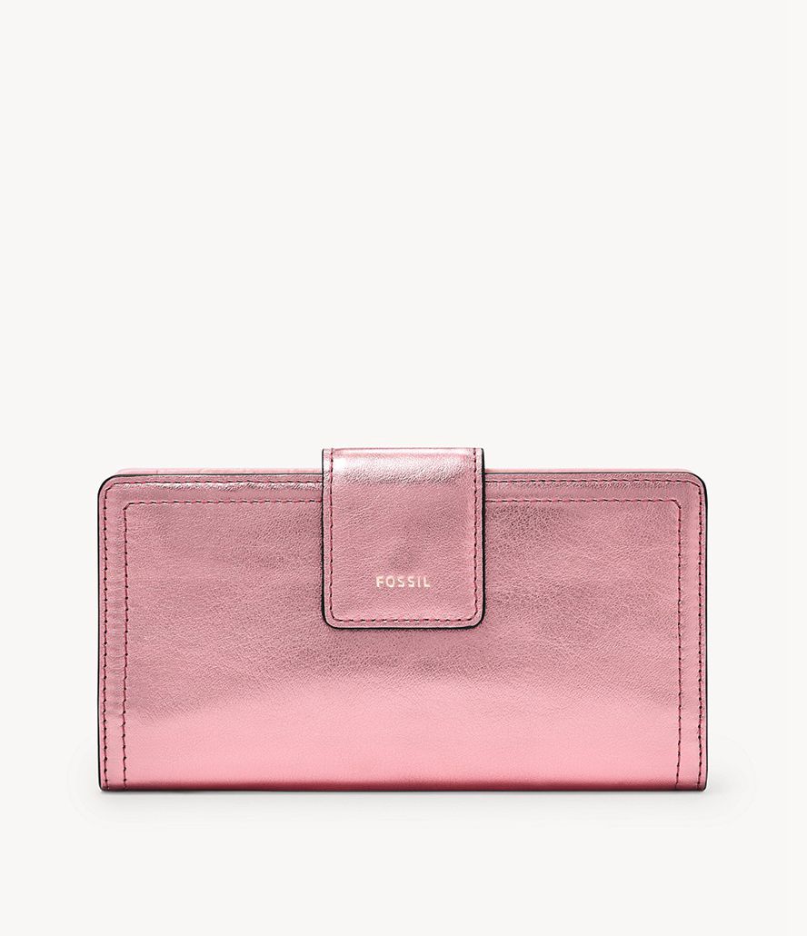 Fossil Logan Tab Clutch Taske Dame Lyserød | ZQSJGX-418