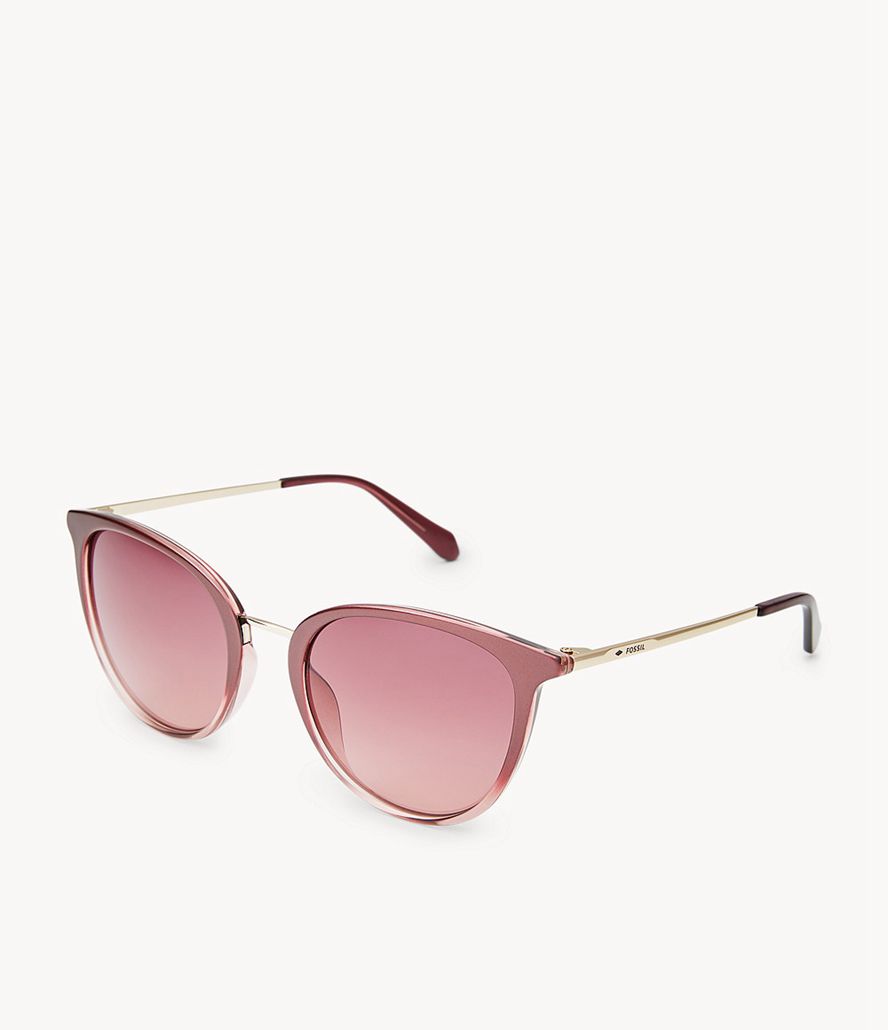 Fossil Lyla Cat Eye Solbriller Dame Bordeaux | GVLNKS-085