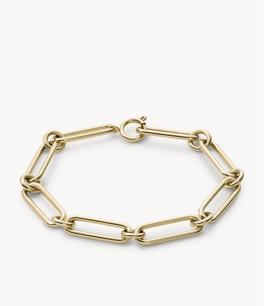 Fossil Rowan Oh So Charming Stainless Steel Chain Armbånd Dame Guld | DZQWVN-049