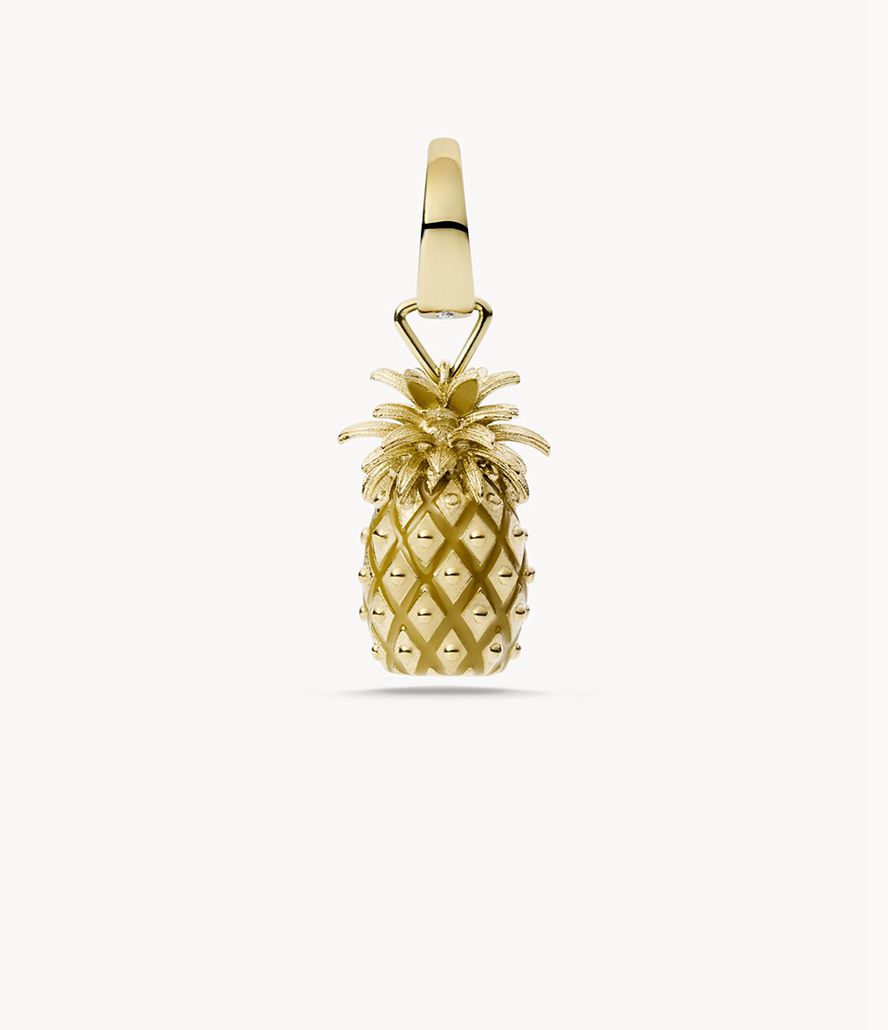 Fossil Rowan Oh Soing Stainless Steel Pineapple Charms Dame Guld | ZNVKEB-501