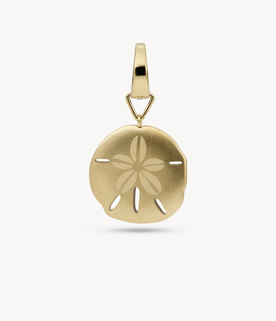 Fossil Rowan Oh Soing Stainless Steel Sand Dollar Charms Dame Guld | SWPGXM-193