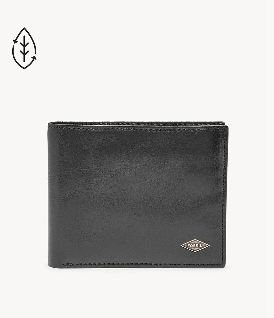 Fossil Ryan Rfid Flip Id Bifold Tegnebog Herre Sort | XFLZBS-316