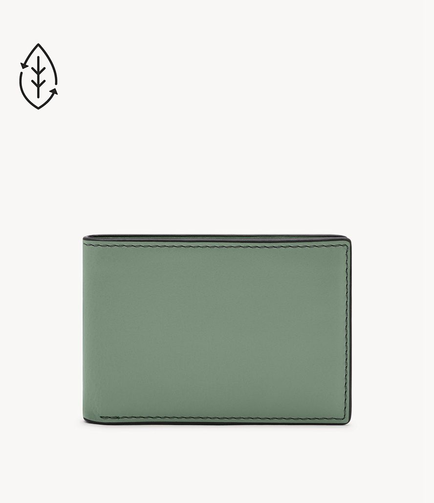 Fossil Steven Front Pocket Bifold Tegnebog Herre Grøn | JVWMSL-502