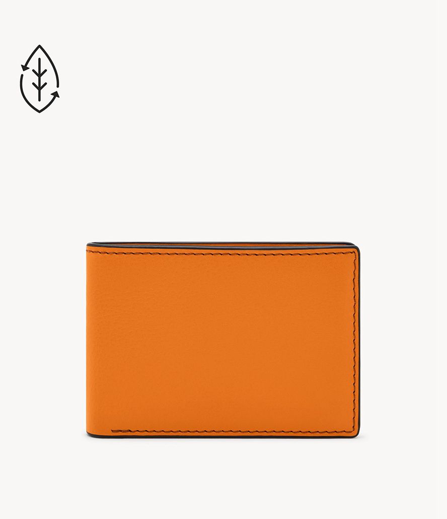 Fossil Steven Front Pocket Bifold Tegnebog Herre Orange | MYSDWL-047