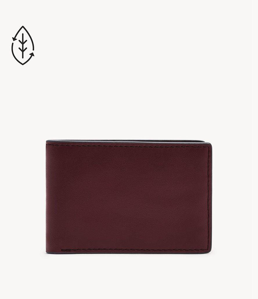 Fossil Steven Front Pocket Bifold Tegnebog Herre Lilla | YBGZWM-602