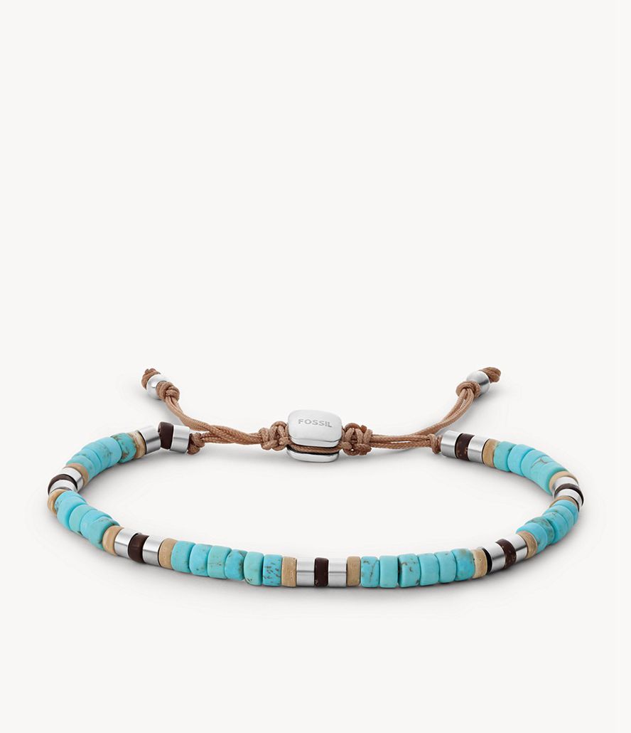 Fossil Vintage Casual Summer Beads Turquoise Coconut And Magnesite Beaded Armbånd Herre Blå | YLEQTV-847