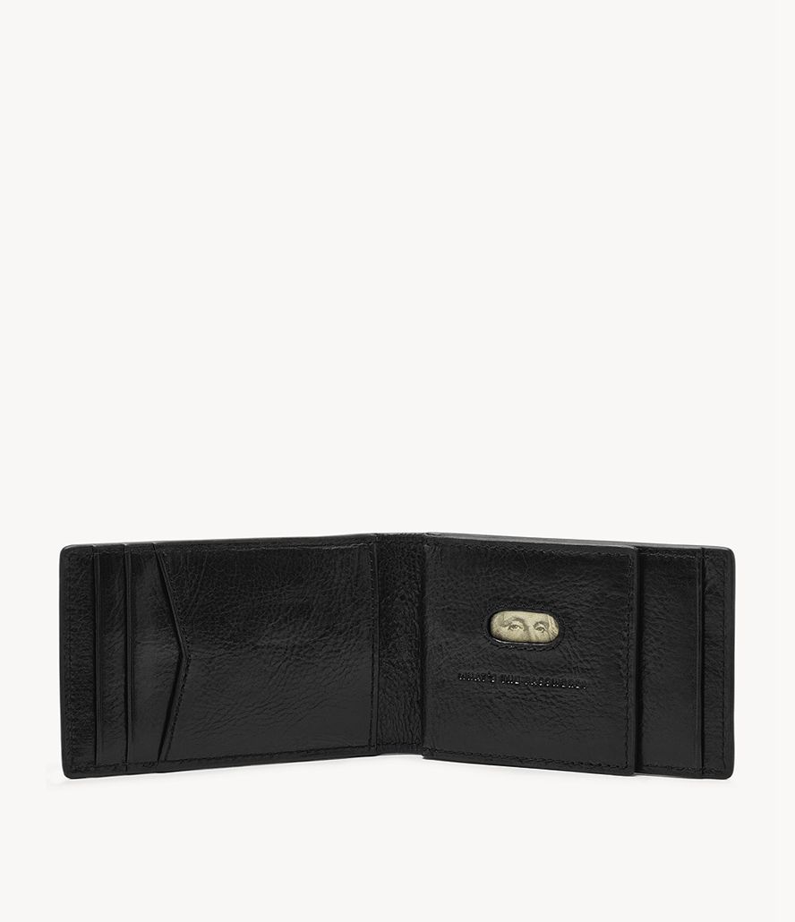 Fossil Andrew Fpw Bifold Tegnebog Herre Sort | QYLZVP-208