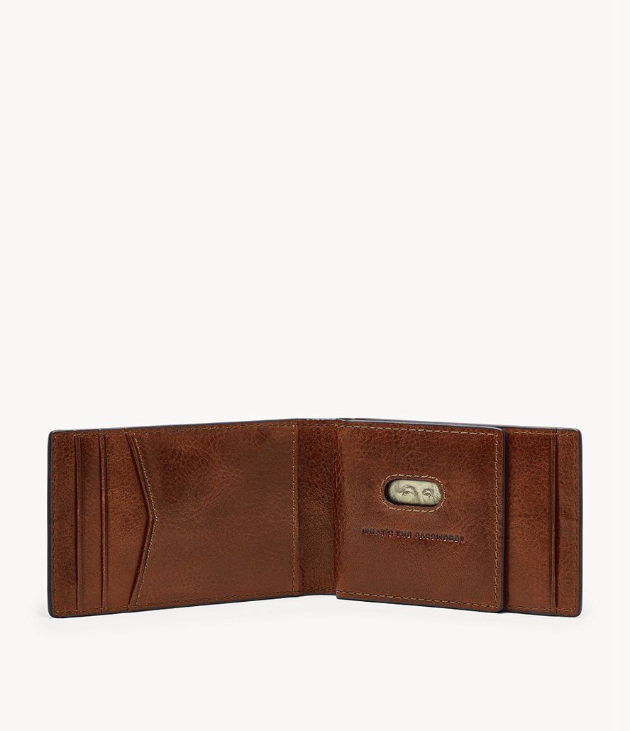 Fossil Andrew Fpw Bifold Tegnebog Herre Brune | UJTBAZ-659