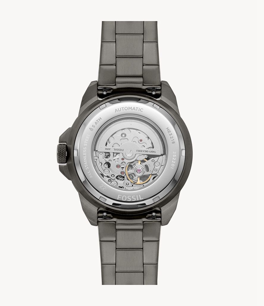 Fossil Bronson Automatisk Stainless Steel Ure Herre Grå | CQTFJY-573