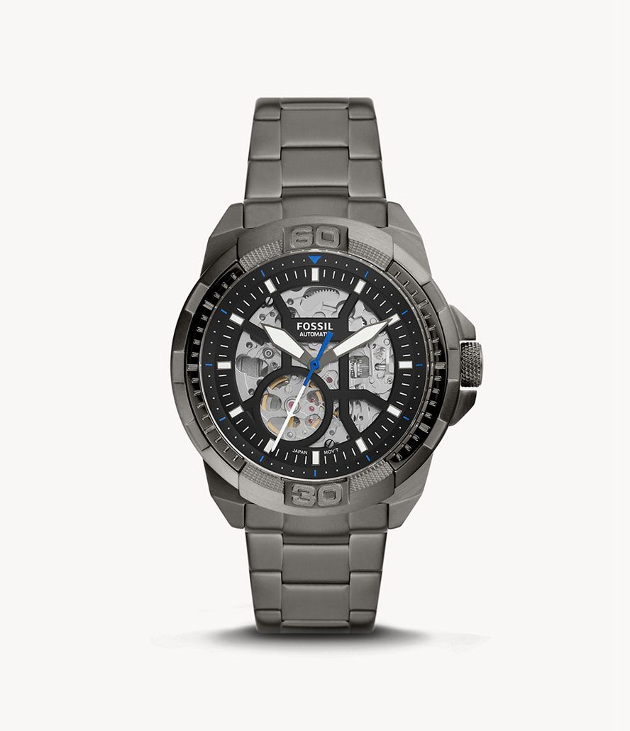 Fossil Bronson Automatisk Stainless Steel Ure Herre Grå | CQTFJY-573