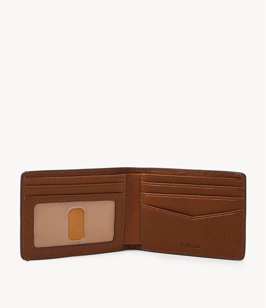 Fossil Bronson Front Bifold Tegnebog Herre Flerfarvede | EITUHV-819