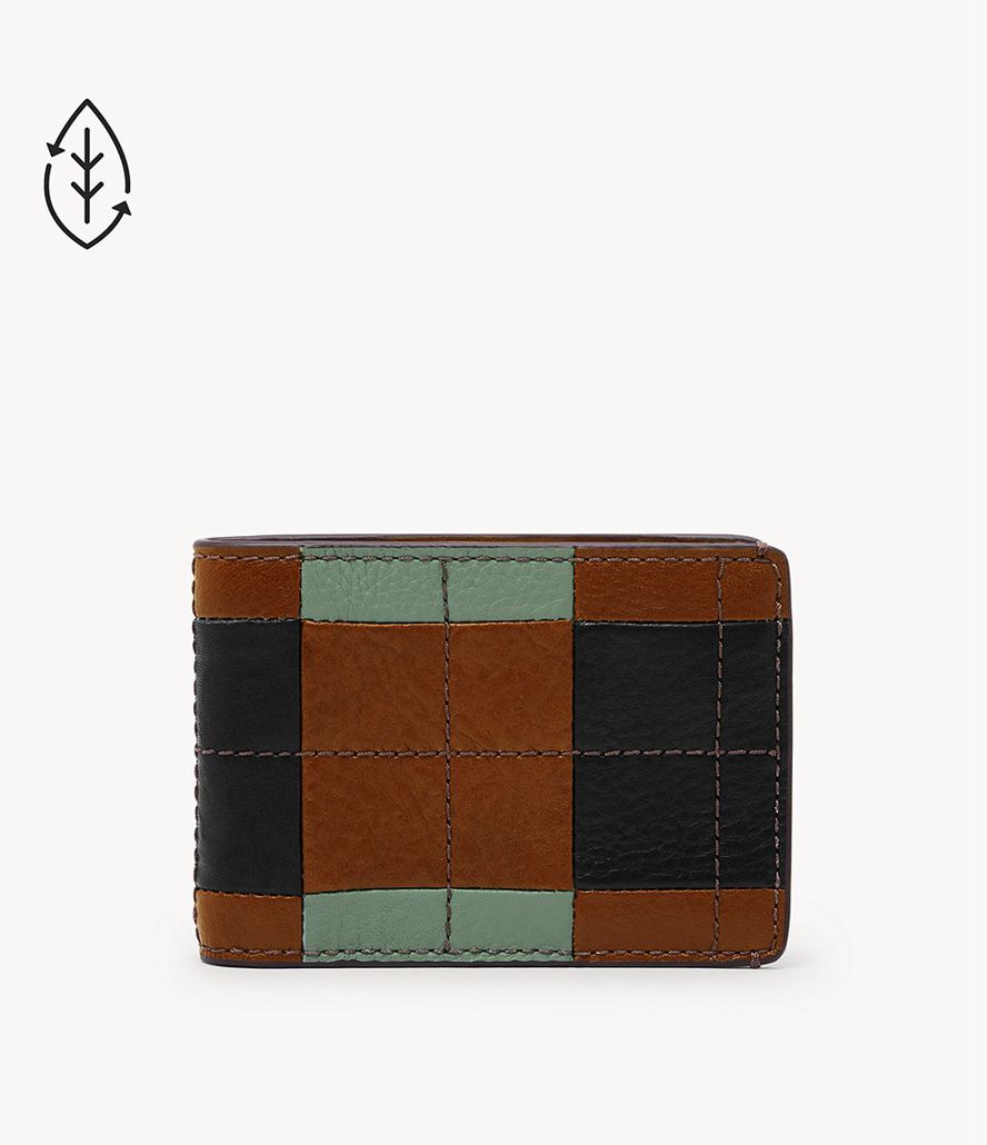 Fossil Bronson Front Bifold Tegnebog Herre Flerfarvede | EITUHV-819