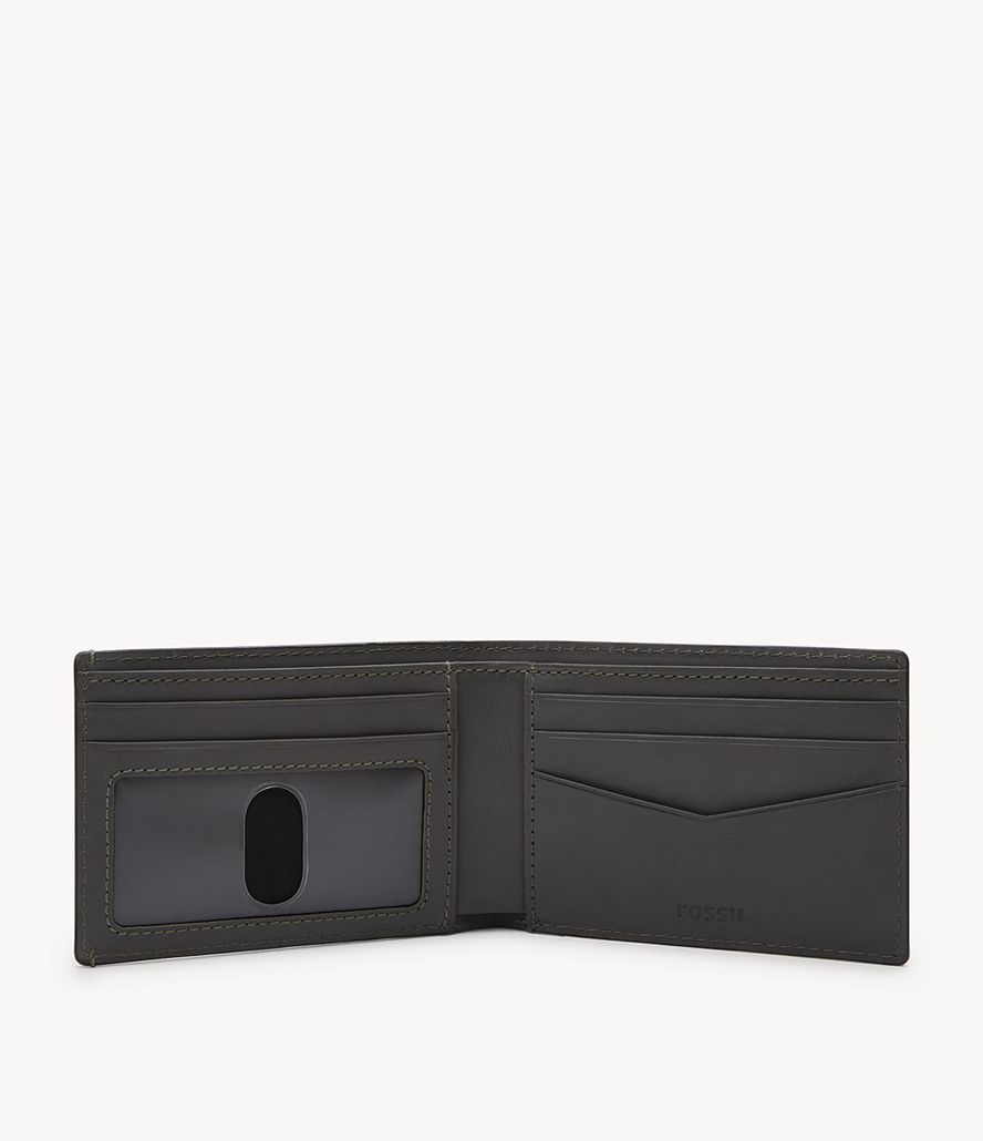 Fossil Bronson Front Bifold Tegnebog Herre Grøn | KULNAY-918