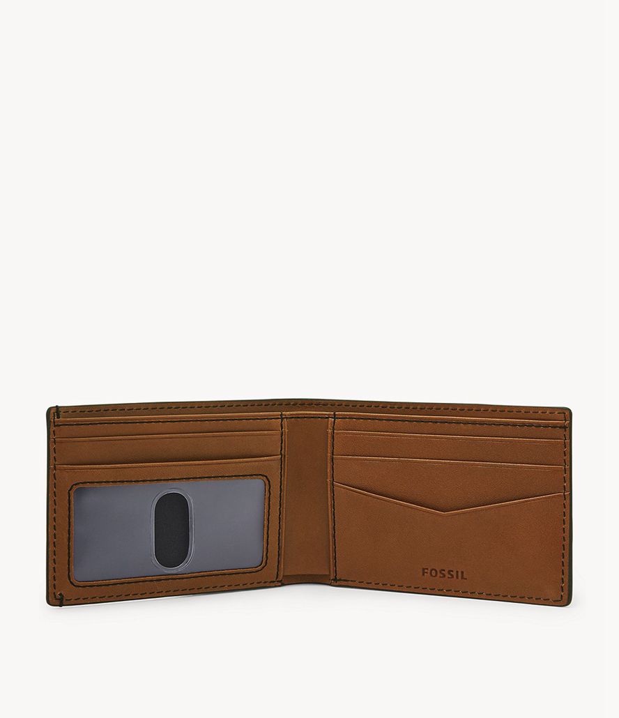 Fossil Bronson Front Bifold Tegnebog Herre Khaki | QXVMFA-349