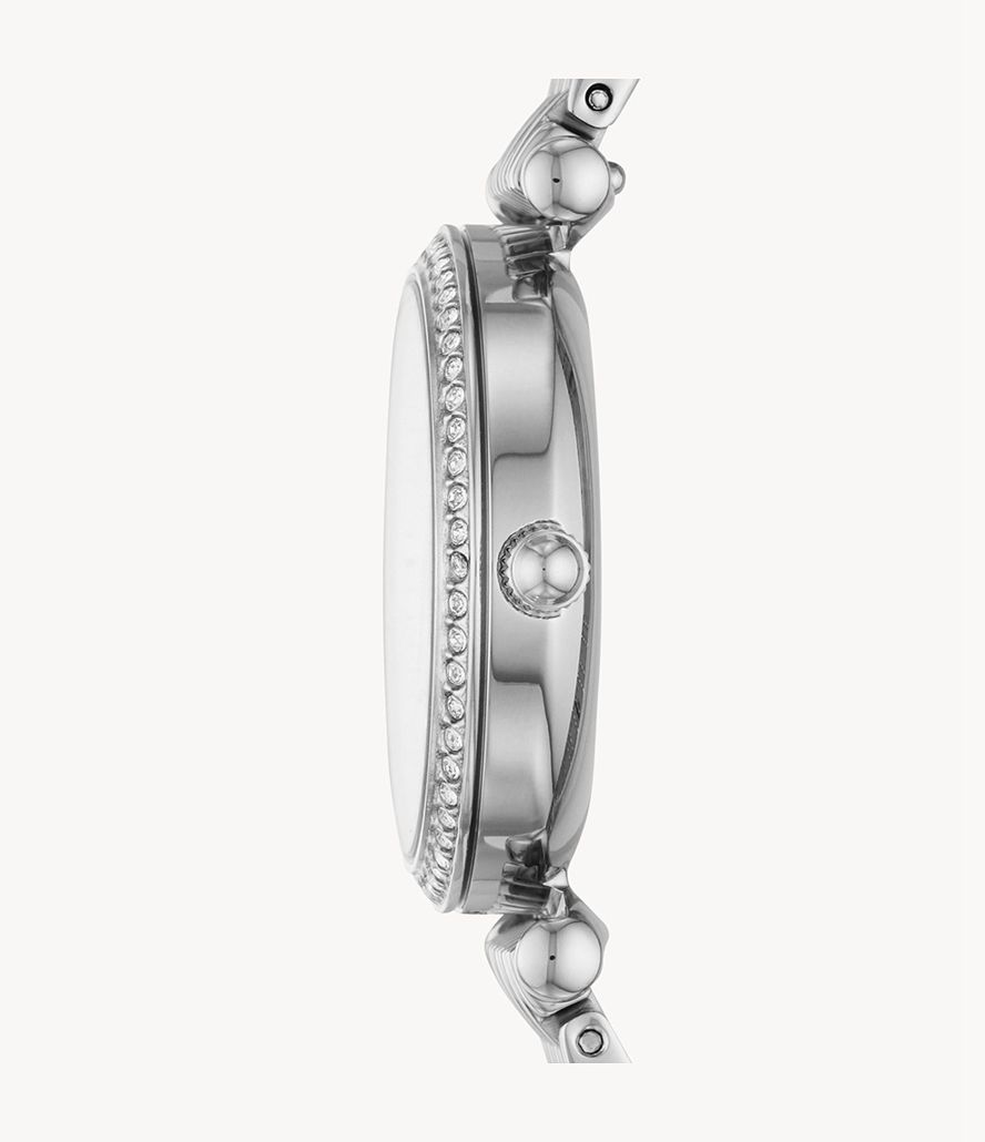 Fossil Carlie Mini Three-Hand Stainless Steel Ure Dame Sølv | TERMKY-146