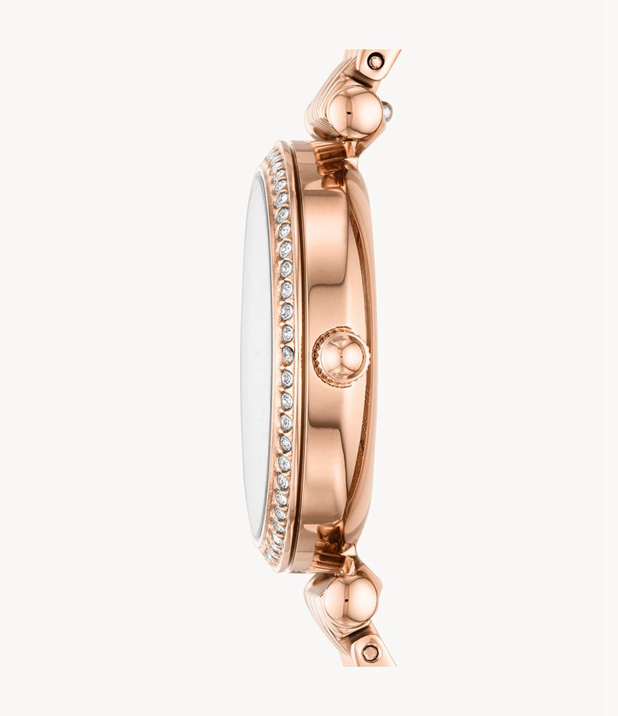 Fossil Carlie Mini Three-Hand Tone Stainless Steel Ure Dame Lyserød Guld | MGXLSK-061