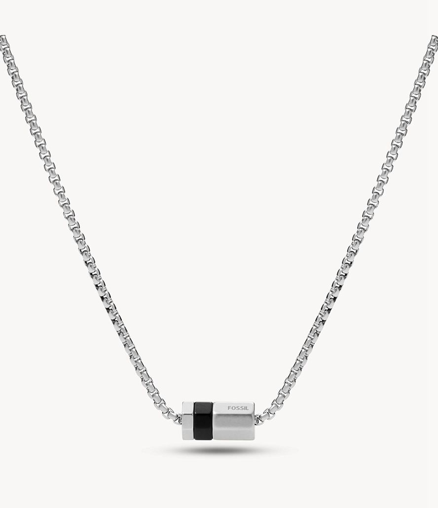 Fossil Classics Stainless Steel Pendant Halskæder Herre Sølv | PSWGDJ-927