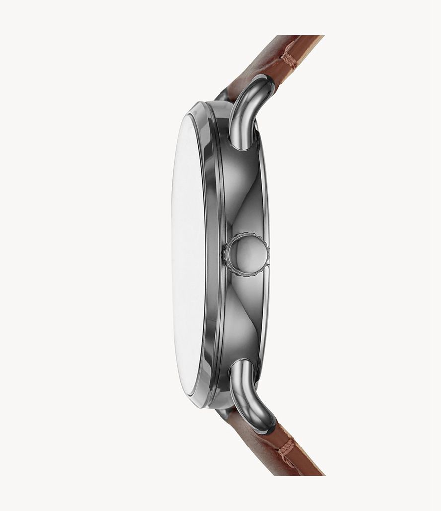 Fossil Copeland 42mm Three-Hand Læder Ure Herre Grå | FKATOI-960