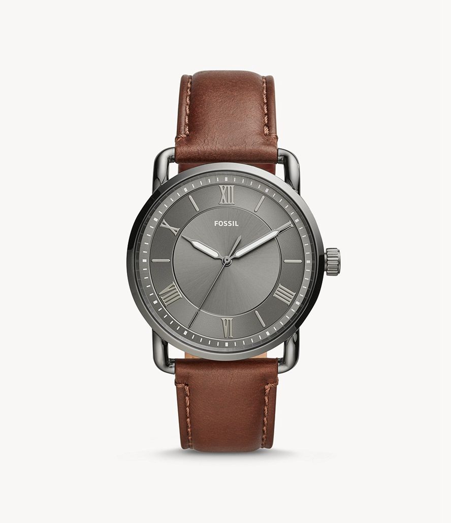 Fossil Copeland 42mm Three-Hand Læder Ure Herre Grå | FKATOI-960