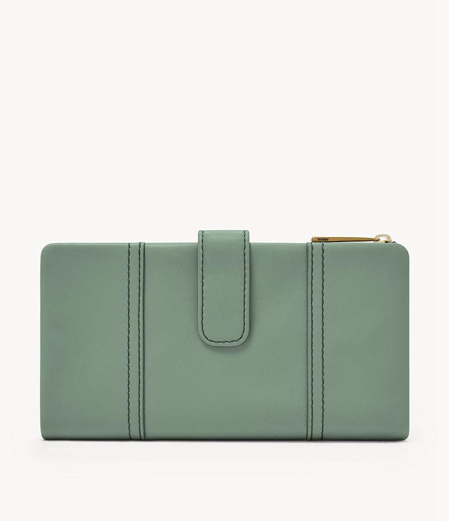 Fossil Cora Clutch Taske Dame Grøn | HLDGVN-062