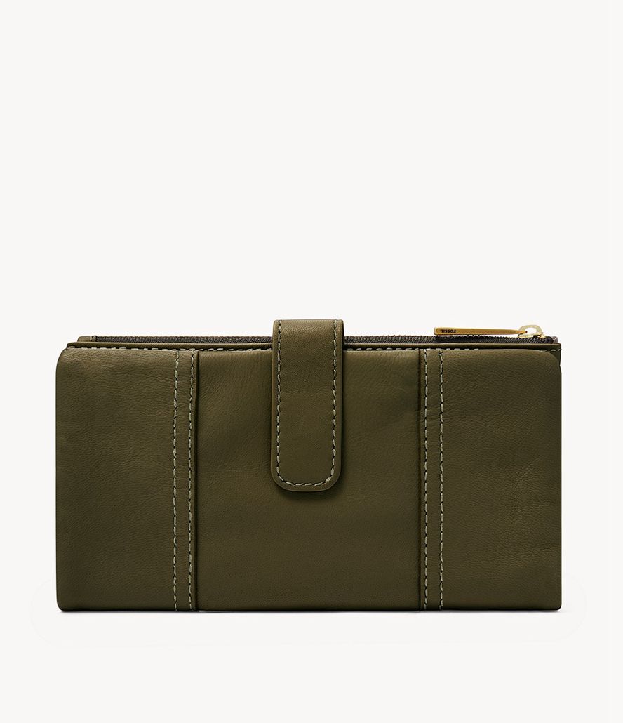 Fossil Cora Clutch Taske Dame Grøn | NMBKOI-738