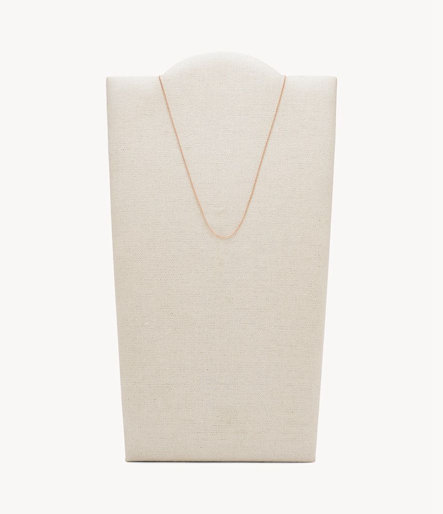 Fossil Corra Oh So Charming Kort Tone Stainless Steel Chain Halskæder Dame Lyserød Guld | FJDMHX-298