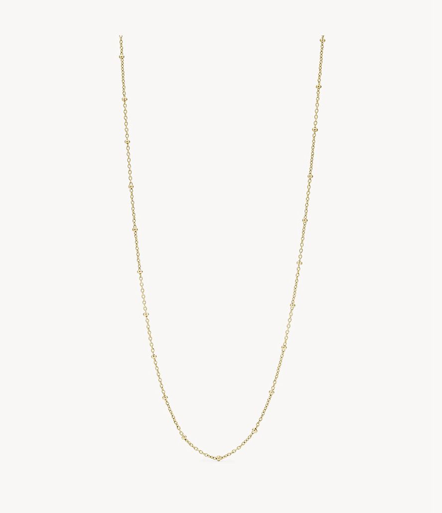 Fossil Corra Oh So Charming Long Stainless Steel Chain Halskæder Dame Guld | MIQDVR-126