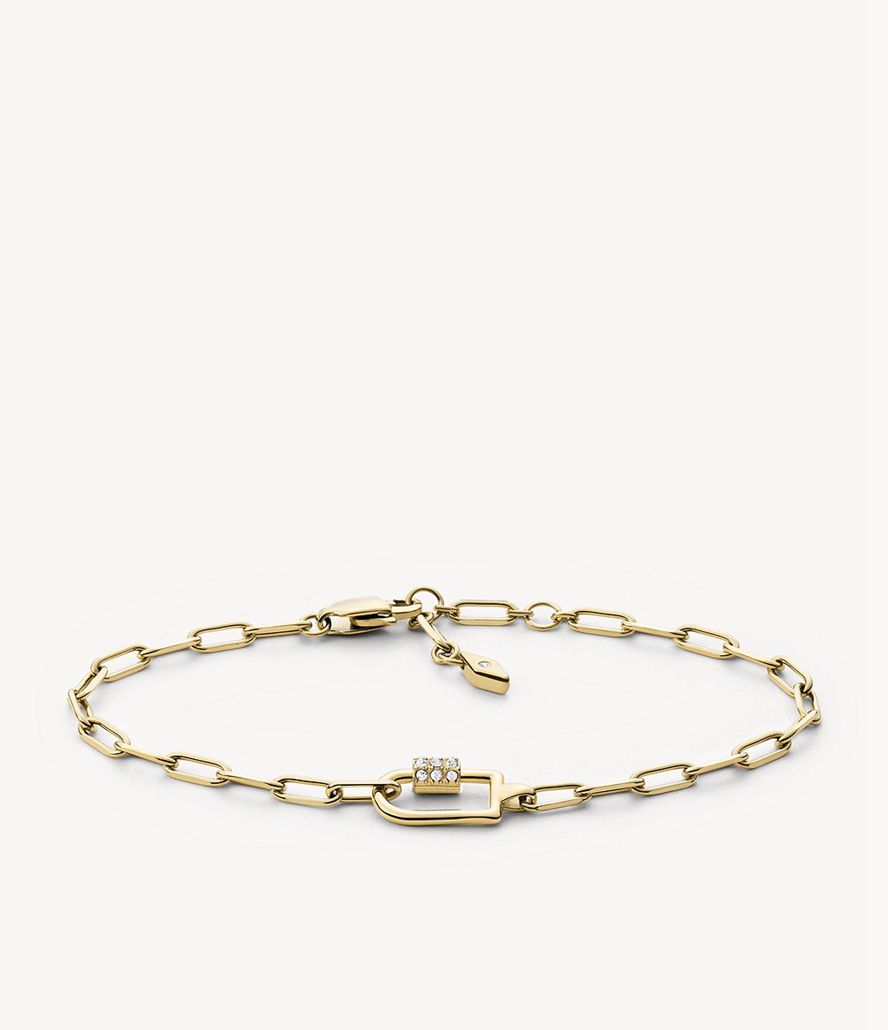 Fossil Corra Oh So Charming Stainless Steel Chain Armbånd Dame Guld | GMZKDV-897