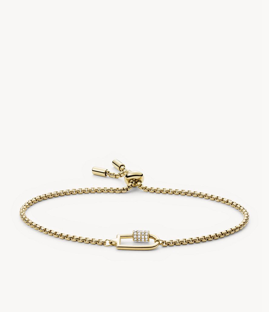 Fossil Corra Oh So Charming Stainless Steel Chain Armbånd Dame Guld | KLAETO-410