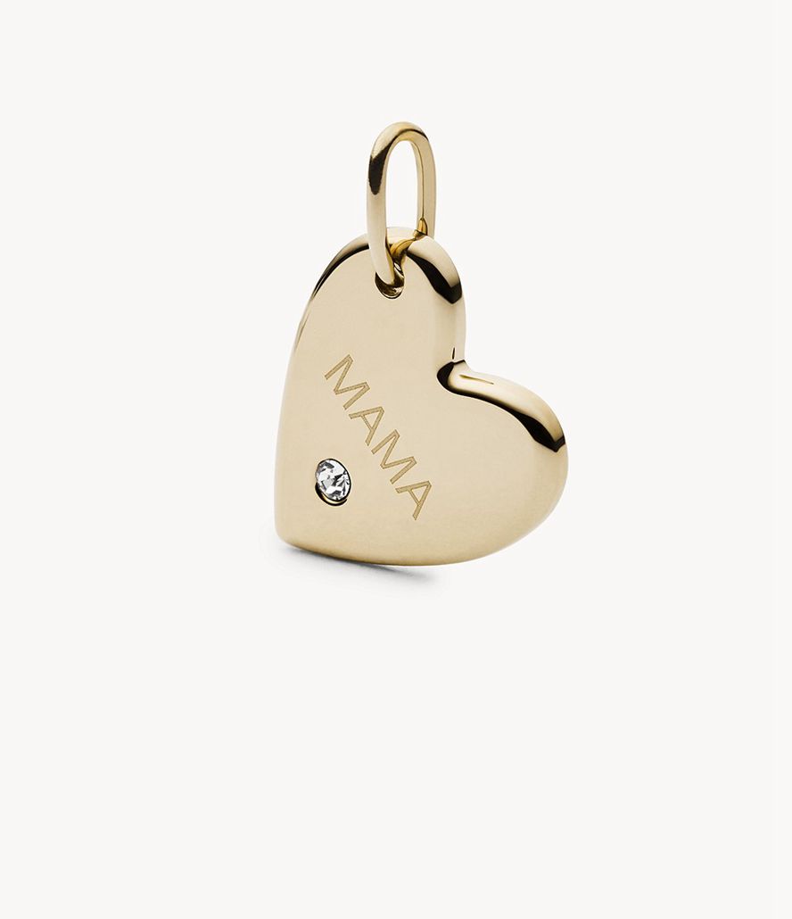 Fossil Corra Oh Soing Stainless Steel Heart Charms Dame Guld | BCEGXJ-108