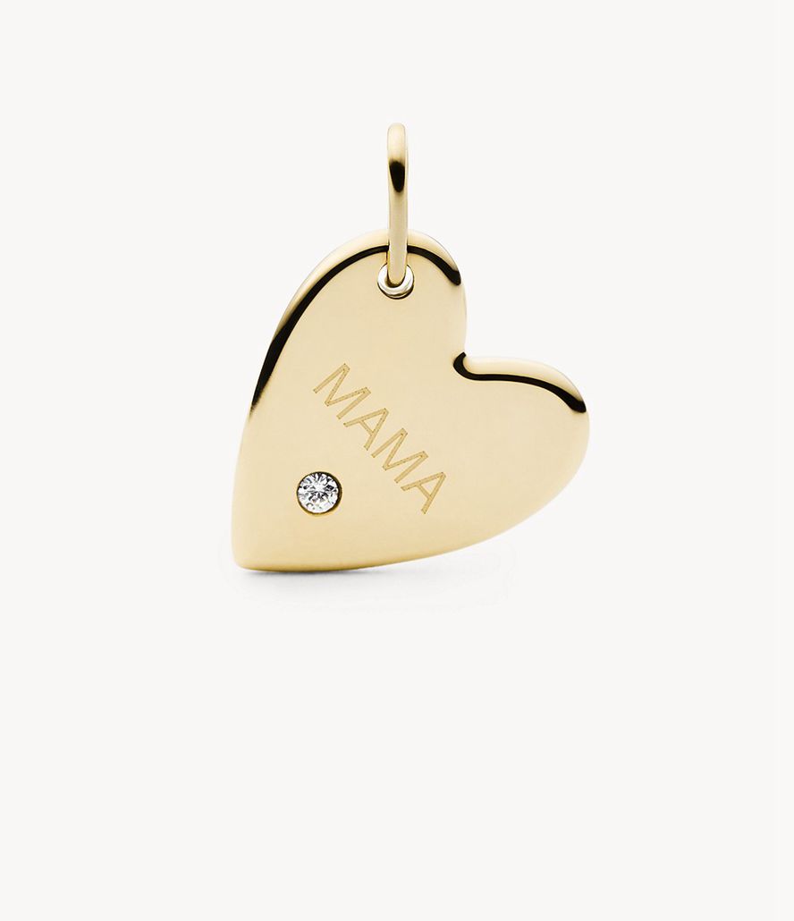 Fossil Corra Oh Soing Stainless Steel Heart Charms Dame Guld | BCEGXJ-108