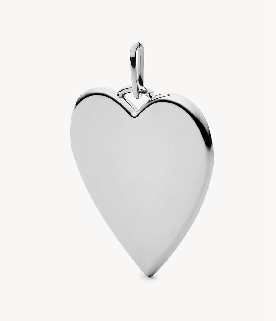 Fossil Corra Oh Soing Stainless Steel Heart Charms Dame Sølv | IYTDLU-176