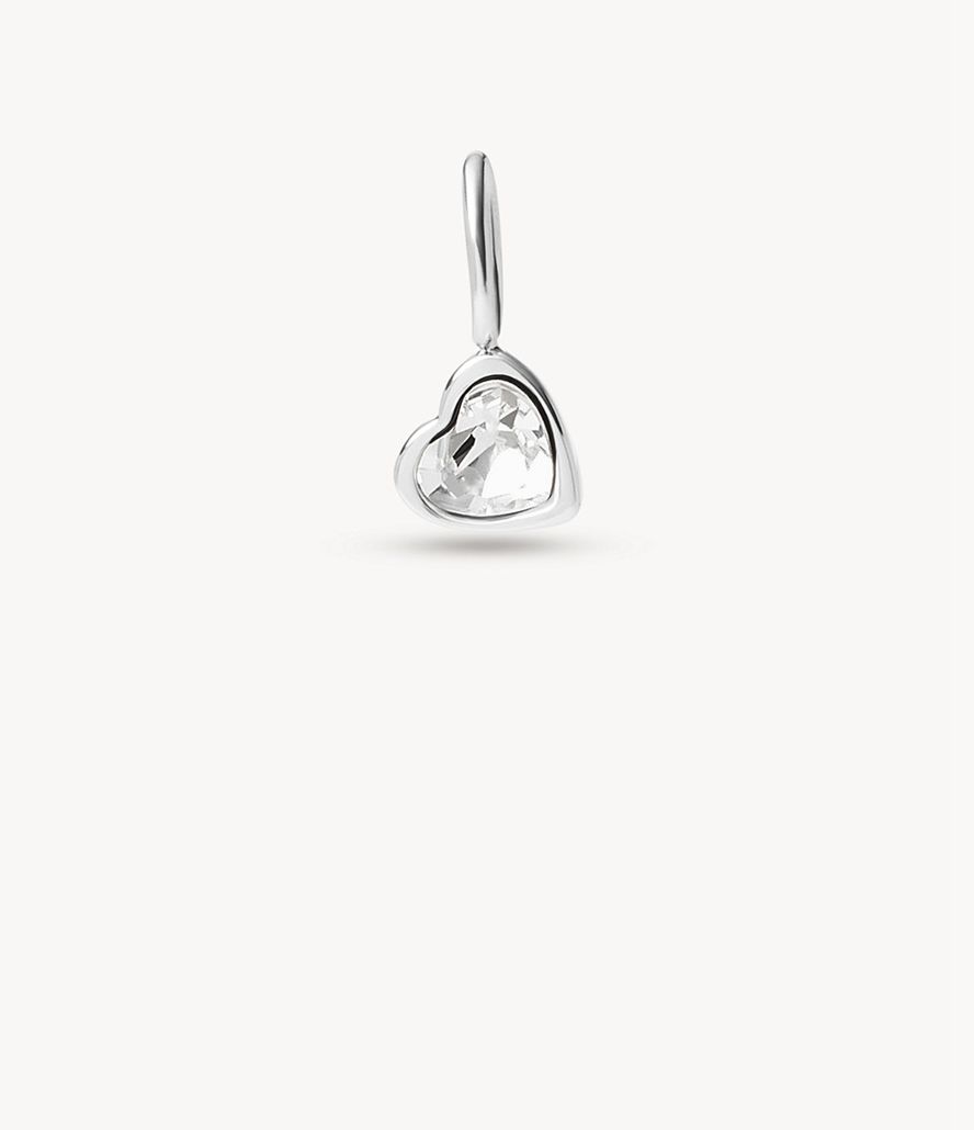 Fossil Corra Oh Soing Stainless Steel Heart Charms Dame Sølv | JHVFAG-859